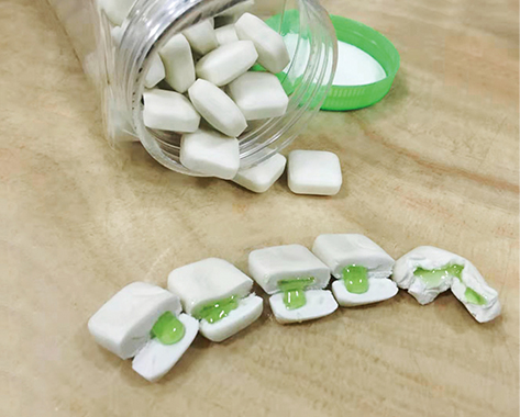 方形夹心泡泡糖